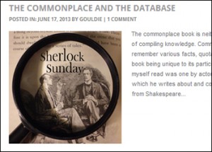 The Commonplace and The Database